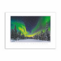 Northern Light Show Greeting Card - Silver Lined White Envelope